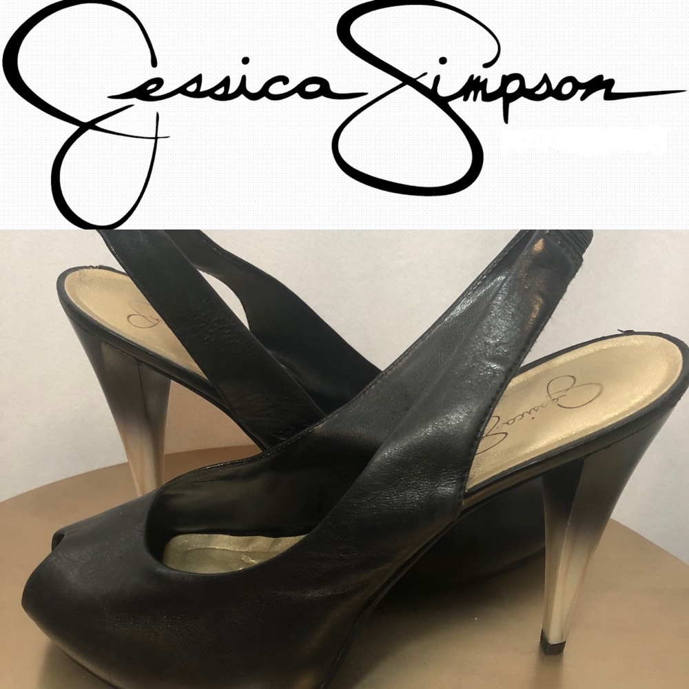 BOGO🖤 JESSICA SIMPSON PEEPTOE BLACK SZ 8.5